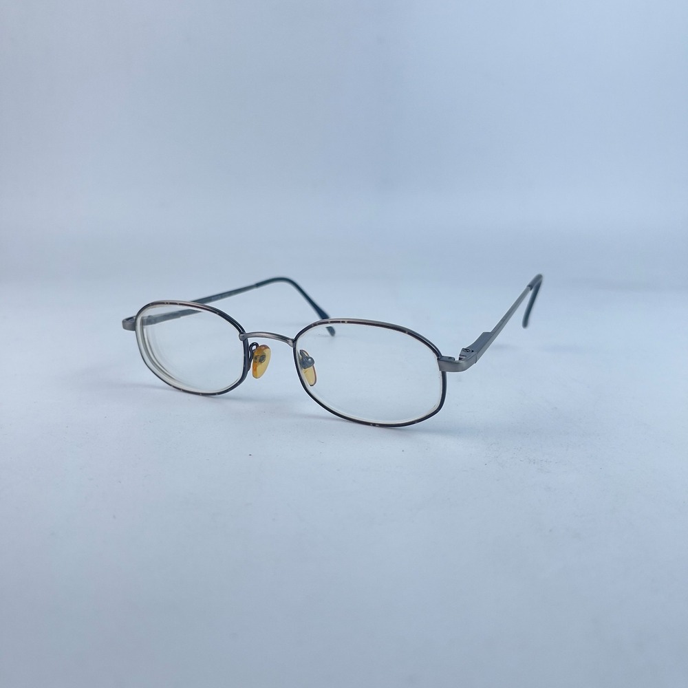 Baron A7057 Men's Eyeglasses Frame Silver‎ Metal Full Rim Rectangle 48-20-140 mm